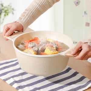 หม้อซุปเคลือบกันติด 3.1-4 ลิตร ฐานหินไมแฟนหลายชั้น พร้อมฝาปิด สำหรับนึ่ง ตุ๋น ทอด ปรุงอาหาร - Product Image 2