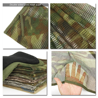 Écharpe tactique à grande grille en bois de conception unique Activités de plein air Filet en maille tactique Filet de camouflage Écharpe de camouflage pour Wargame
