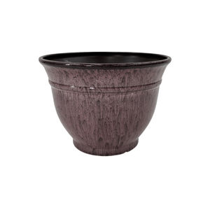 Pot Bunga <span class=keywords><strong>Resin</strong></span> Motif Kayu Ungu Vintage Kaliber Besar untuk Dekorasi Rumah Retro, Cocok untuk Taman Dalam dan Luar Ruangan - Product Image 1