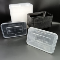 Conteneur d'aliments à emporter de boîte à lunch PP jetable transparent de conception plus épaisse