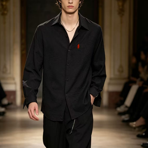 Ensemble 2 pièces rétro personnalisé pour <span class=keywords><strong>femme</strong></span> Ralf, <span class=keywords><strong>pantalon</strong></span> long ample taille haute et chemise en coton et lin pour Laurla, grandes tailles - Product Image 5