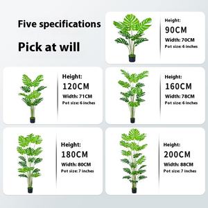 Alta calidad 160cm H modelo Monstera árbol Artificial desmontable mar Arco Iris Monstera hojas <span class=keywords><strong>planta</strong></span> verde transfronteriza - Product Image 3