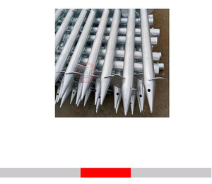 Fondazione a vite per terra fotovoltaica personalizzata da 1600 mm con angolo azimutale regolabile per sistemi solari, officina in acciaio leggero zincato - Product Image 2