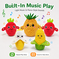 Berührungssensor Musikalisches Plüschtier Obst Interaktives Musikspiel für Einzel- und Zweispieler