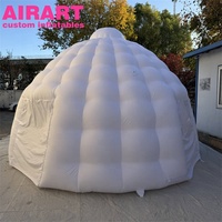 Carpa Domo Inflable Blanca Gigante para Decoración de Fiestas, Carpas Domo Inflables Tipo Iglú con Diseño de Globo de Nieve