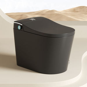 Solid Black Smart Toilet Elongated Automatic Electric Toilettes Intelligent <b>Bathroom</b> Ceramic One Piece Smart Wc Toilet Bidet - Product Image 1