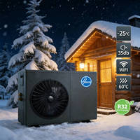 Bomba de Calor Aire-Agua R290 DC Inverter 9KW-12KW Monobloque A+++ ERP CE Metálica para Calefacción, Refrigeración y Agua Caliente para Autocaravanas, Radiador y Suelo Radiante