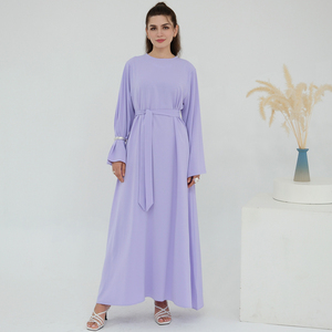 Nida Tissu Robe Abaya Avec Poche <span class=keywords><strong>Ceinture</strong></span> Femmes Doux Soyeux <span class=keywords><strong>Caftan</strong></span> Modeste Abayas Islamique Musulman Vêtements Intérieur Maxi Longues Robes - Product Image 1