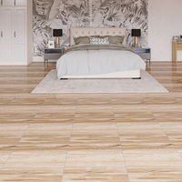 Carreaux de sol en bois de porcelaine polie émaillée moderne et brillante Carreau de céramique aspect bois