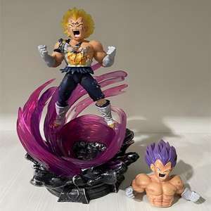 Figurines lumineuses en gros de 30 cm, statues de dragon BAII <span class=keywords><strong>Migatte</strong></span> No Gokui Vegeta, 2 têtes interchangeables, modèle Figura, figurine en PVC, jouets d'anime - Product Image 4