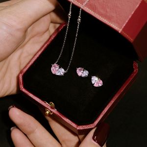 Dylam Tiny Luxurious S925 <b>Silver</b> 18K Gold Plated Double Stone Waterdrop Heart Shape 5A Zirconia Stud Earrings for Daily <b>Dress</b> up - Product Image 3