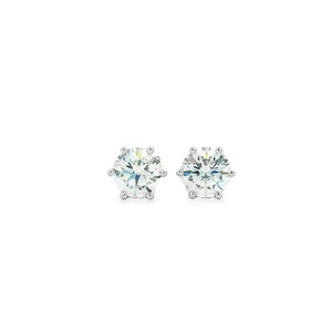 Joyería de Boda al por Mayor de Alta Calidad de Fábrica, Diamante Cultivado en Laboratorio de 0.5ct, Pendientes Chapados en Oro Blanco de 14k con Certificado IGI - Product Image 1