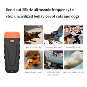 YENİ Şarj Edilebilir Ultrasonik Köpek Kovucu Pil Ömrü Açık Hava Havlama Kontrol Cihazı - Product Image 3
