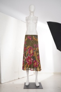 2026 New Women's Floral Midi <b>Skirt</b> High Waist A-Line Summer <b>Boho</b> Elegant Printed Mesh Casual Beach Vacation Long <b>Skirt</b> - Product Image 6