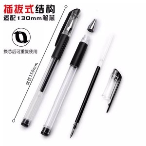 Stylo gel standard européen 0,5 mm avec grip TPR, corps transparent, pointe bille, pour bureau et école - Product Image 2