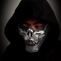 HLC Halloween Strass Fiesta Masque pour Hommes Femmes Carnaval Steampunk Diamant Masque Miroir Crâne Mâchoire Menton Fête Masques