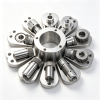 Komponen Mesin CNC Industri 5 Axis Kustom, Baja Tahan Karat, OEM CNC Machining, Paduan Aluminium, Komponen Logam