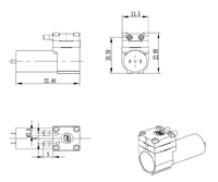 Haute qualité à faible bruit pression négative compresseur d'air Portable Mini diaphragme pompe à Air gaz échantillonnage huile moins pompe à vide
