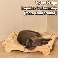Pawstar Lit-griffoir ergonomique pour chat en bois de pin massif et panneau MDF avec sisal, pour le tranchage des griffes, 60 cm, Vente en gros OEM