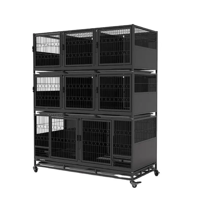 Fournisseur chinois Offre Spéciale acier inoxydable Pet-montrant chien chat Cage pour vétérinaire