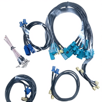 Câble adaptateur vidéo Fakra mâle vers RCA 150 mm 4 cœurs Dacar535 blindé LVDS Z femelle 100-2 GHz pour automobile Benz PTFE