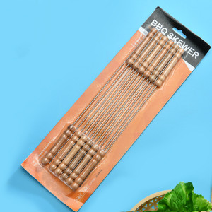 ไม้เสียบบาร์บีคิวด้ามไม้อุปกรณ์เสริมบาร์บีคิว10-12ชิ้น - Product Image 3
