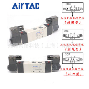 แอร์แทค 3 ตำแหน่ง 5 ทิศทางโซลินอยด์วาล์ว 4V230C 08 DC24V วาล์วนิวเมติกพร้อมขนาดพอร์ต 1/4 นิ้วสำหรับควบคุมแก๊ส - Product Image 2