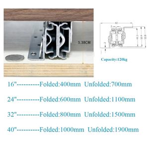 Ngăn Kéo Lăn Mang Trượt Đường Sắt Cơ Sở Khung Hiệu Suất Nặng Cầu Thang Tủ Ngăn Kéo Trượt Dưới Ẩn Đầy Đủ Mở Rộng Trượt Đường Sắt - Product Image 3