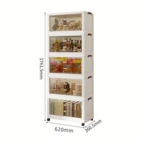 Armoire de rangement pliable à plat, design compact, armoire à chaussures pliable