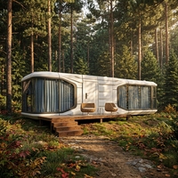 Capsule Spatiale Modulaire Préfabriquée Mobile 20ft 40ft – Mini-Maison Portable Écologique Isolée pour Jardin ou Bureau