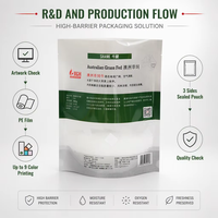 Kantong Kemasan Makanan Berbarrier Tinggi Cetak Khusus untuk Daging Brisket Sapi, Vacuum Pouch Food Grade 400g