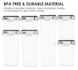 7pcs PP食品储存容器套装厨房储存容器面粉糖和谷物塑料干气密食品罐 - Product Image 4
