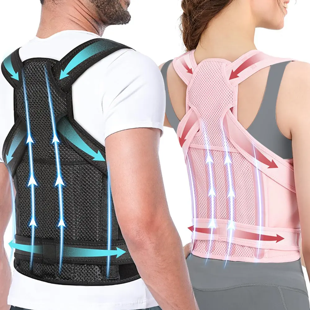 Wholesale Breathable Spine Support corrector de postura Full Back straightener Shoulder Posture Corrector Brace