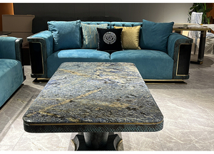 Furnistyle - Juego <span class=keywords><strong>de</strong></span> Sofás Seccionales <span class=keywords><strong>de</strong></span> Cuero con Chapa <span class=keywords><strong>de</strong></span> Ébano para <span class=keywords><strong>Interiores</strong></span> <span class=keywords><strong>de</strong></span> Hoteles y Villas <span class=keywords><strong>de</strong></span> Alta Gama, <span class=keywords><strong>Diseño</strong></span> Moderno y Lujoso para Sala <span class=keywords><strong>de</strong></span> Estar - Product Image 2