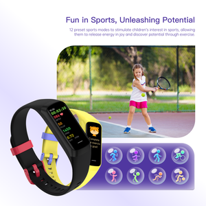 Smartwatch Sportivo per Bambini con Display Digitale AMOLED Quadrato, GPS, IP67, Monitoraggio Ossigeno nel Sangue e Sonno, Controllo <span class=keywords><strong>App</strong></span> Musica, Compatibile Magnetico - Product Image 4
