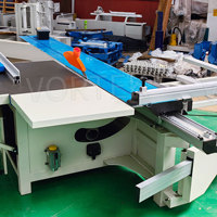 Scie à table circulaire horizontale automatique électrique de précision F45C pour le travail du bois, avec moteur 5,5 kW, facile à utiliser