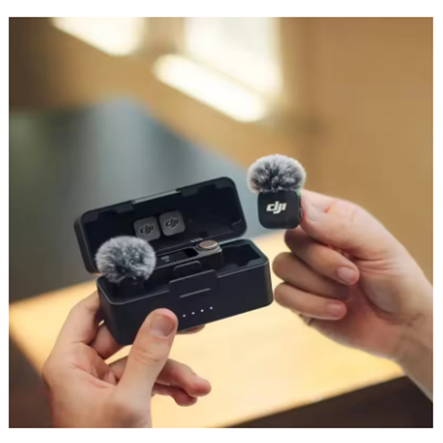 DJ1 Mic 3 Advanced Mini Wireless Microphone for Interviews, Live Streaming, Vlogging, and Noise-Canceling Lavalier Microphone
