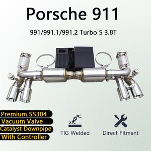 ระบบท่อไอเสียสำหรับ 991/991.1/991.2 S 3.8T ระบบไอเสียแบบวาล์วสปอร์ตพร้อมดาวน์ไปป์ - Product Image 1