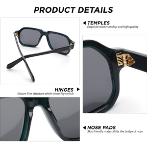 Gafas <span class=keywords><strong>de</strong></span> <span class=keywords><strong>Sol</strong></span> <span class=keywords><strong>de</strong></span> Lujo Unisex <span class=keywords><strong>de</strong></span> Marca Famosa con Logotipo Personalizado, <span class=keywords><strong>Lentes</strong></span> CR39 con Protección UV400, Montura <span class=keywords><strong>de</strong></span> Acetato <span class=keywords><strong>de</strong></span> Diseño, Estilo Moderno <span class=keywords><strong>y</strong></span> Personalizado - Product Image 3