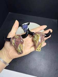 Nueva Llegada: Calaveras de Buey Mixtas Talladas <span class=keywords><strong>en</strong></span> Cristal, Cristales Curativos, Artesanía Decorativa Grabada, Calaveras de Búfalo Geniales para Decoración - Product Image 5