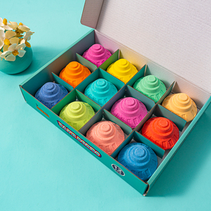 Bombes de bain en gros bulle pétillante relaxante naturelle marque privée enfants soucoupe volante forme bombes de bain paquet de 12 coffret cadeau - Product Image 2