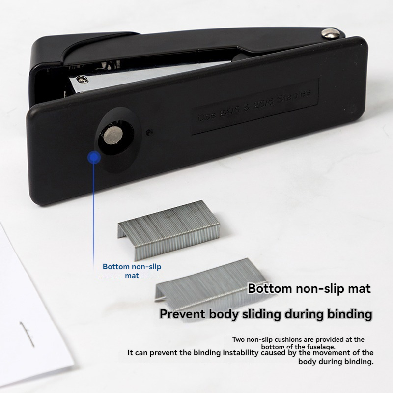 0315コンパクトポータブル金属デスクトップオフィスホッチキス