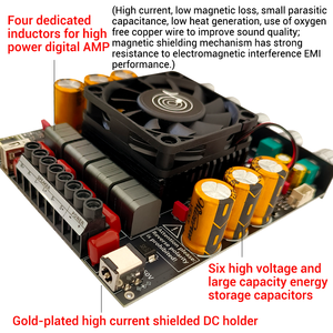 Modul Amplifier Speaker Digital BT 2.1 Channel WUZHI AUDIO AS21P 300Wx2+600W Modul Suara Subwoofer TPA3255 Treble Bass - Product Image 4