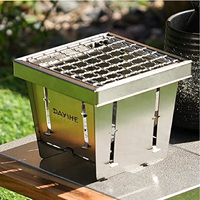 Mini barbecue pliable en acier inoxydable, portable, pour le camping en plein air, les pique-niques, la randonnée et les voyages