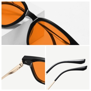 Monture 100% TR90 anti-lumière bleue, noire, unisexe, verres orange, forme carrée, légère, vente en gros, mode, haute qualité, OEM, blocage de la lumière bleue - Product Image 4