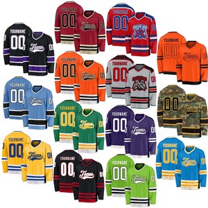 Gratis ontwerp 100% polyester op maat gemaakte gepersonaliseerde digitale print unisex trainingshockey uniformen shirts & tops - Product Image 1
