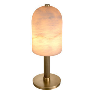 Modern Minimalist <b>Table</b> <b>Lamp</b> E27 LED 220V Brass <b>Base</b> Marble Shade Decorative Lighting for Living Room Office - Product Image 4