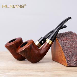 Muxiang Briar Wood Pipe 9mm Filter Bent Type Tobacco Pipe - Product Image 2