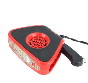 Solor aquecedor elétrico vermelho, para carro dc 12v plástico mini ventilador aquecedor portátil ptc elemento de aquecimento