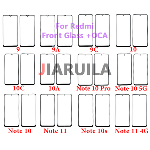 Verre avant OCA pour Xiaomi <span class=keywords><strong>Redmi</strong></span> 9 9A 9C 9T 10 10A 10C <span class=keywords><strong>Note</strong></span> 13 11 10 9 8 <span class=keywords><strong>Pro</strong></span> Plus 5G LCD lentille extérieure avant pièces de rechange en gros - Product Image 1